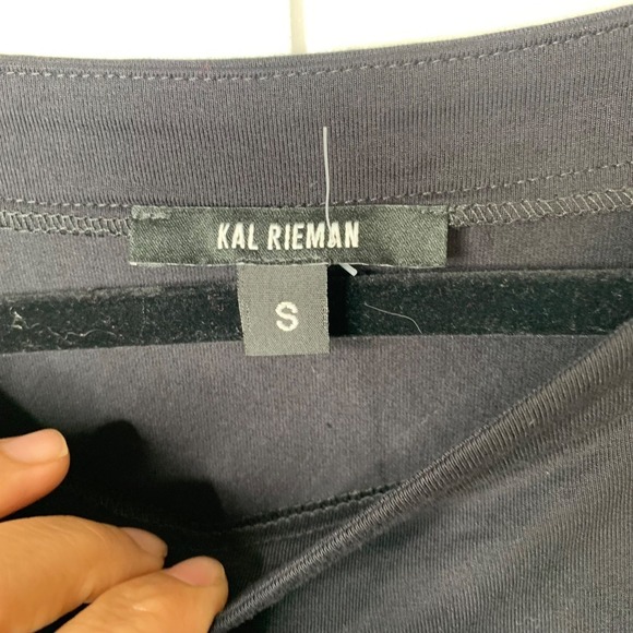 Kal Rieman Black Midi Dress Tie Back Sleeveless Dress Size Small minimalist - Picture 5 of 7